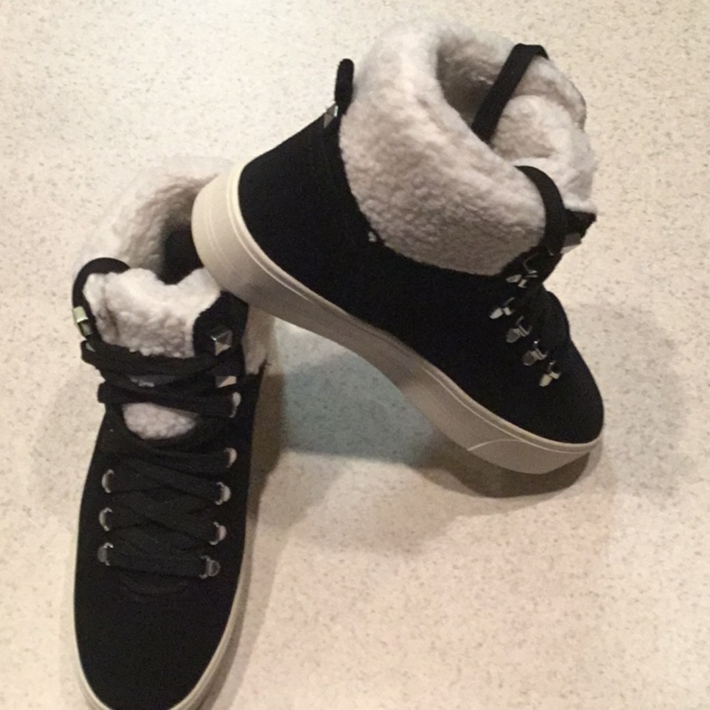 Marc Fisher high-top sneaker and a bootie.
